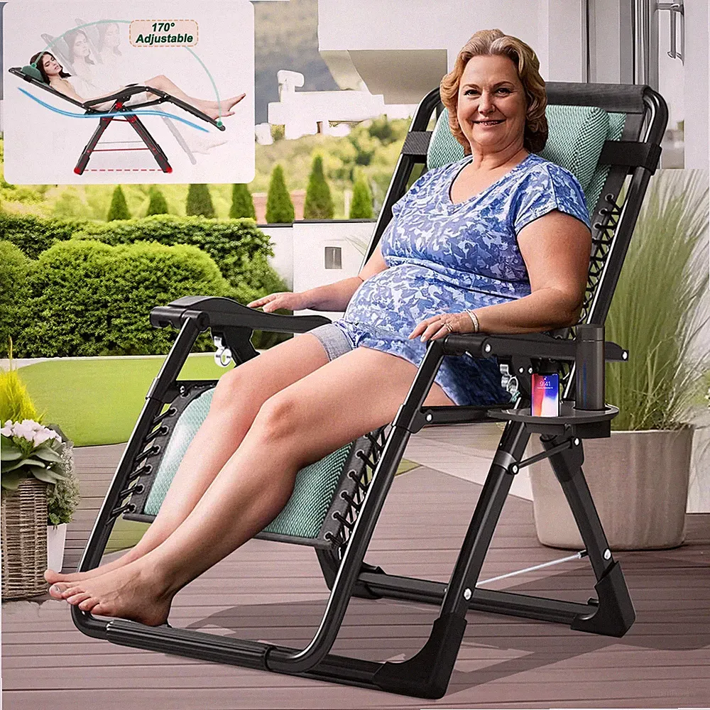 Barbella Zero Gravity Chair Reclining Lounge Chair Adjustable Lawn Recliners
