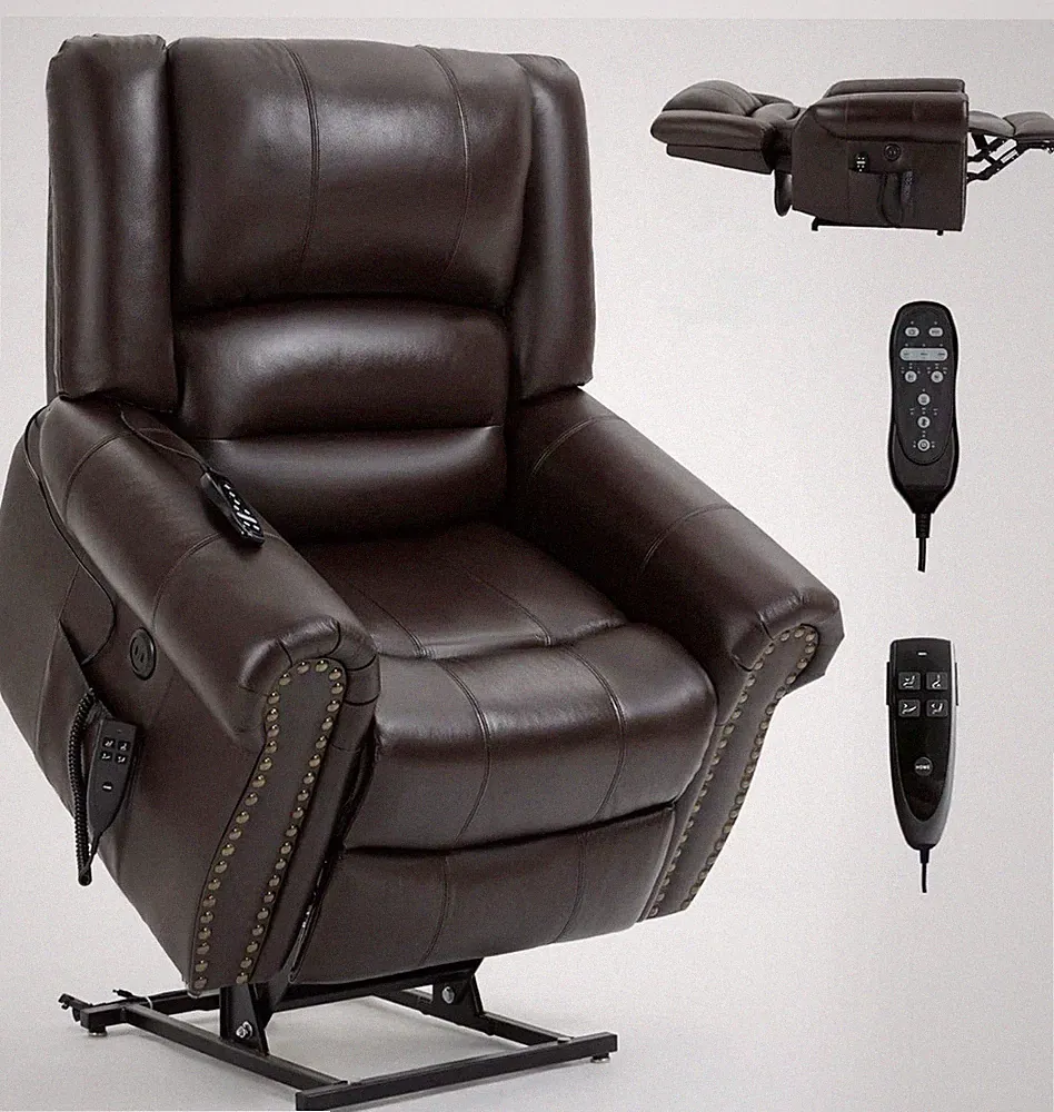 Dual Motor Power Lift Chair, Lay Flat Recliner Chair
