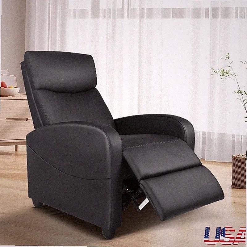 Ergonomic Massage Recliner Chair Compact Design Durable PU Leather Home Theater