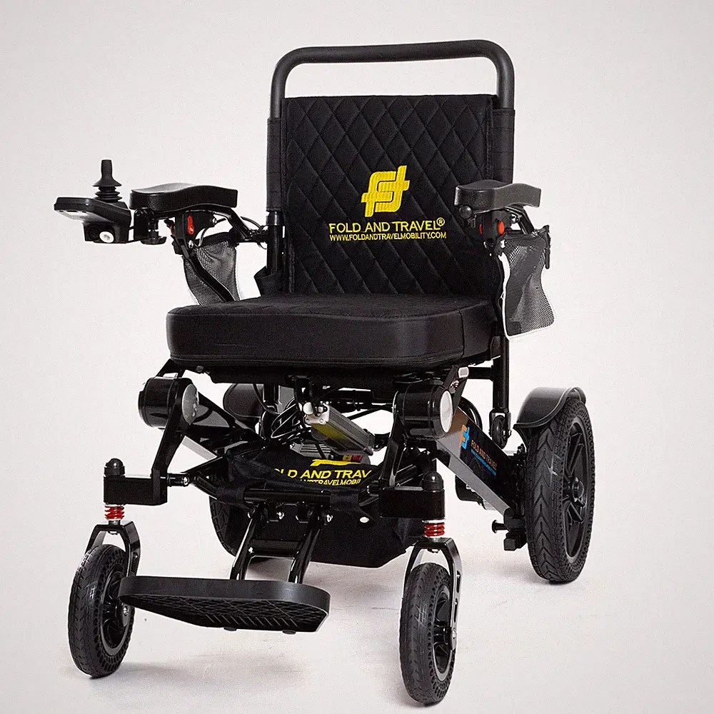 Fold And Travel Auto Fold Remote Control Lightweight Electric Power Wheelchair
