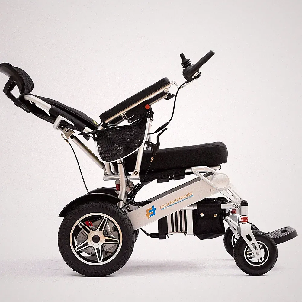 Fold And Travel Manual Recline Electric WheelChair Lightweight Power WheelChair