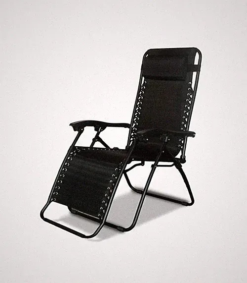 Leisurewize Zero Gravity Reclining Garden Sun Lounger | BLACK