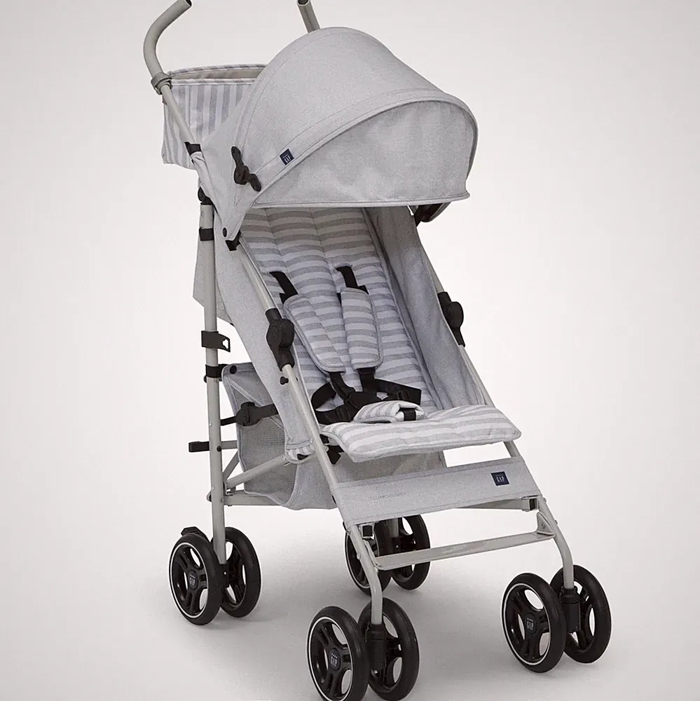Lightweight Stroller Recline Compact Fold Removable Parent Organizer Grey