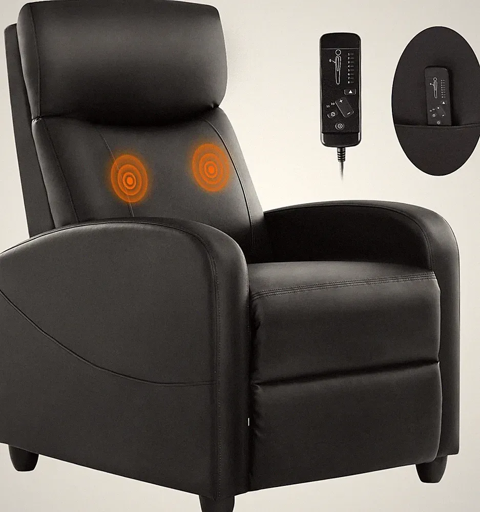 Massage Recliner Chair for Adults, Adjustable Home Theater Seating with Lumbar S