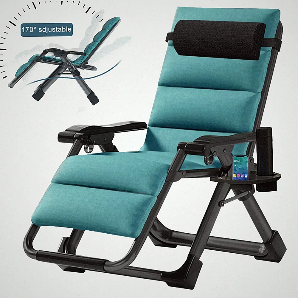 MOPHOTO Padded Zero Gravity Chair Foldable Lounge Chair Patio Camping Reclining