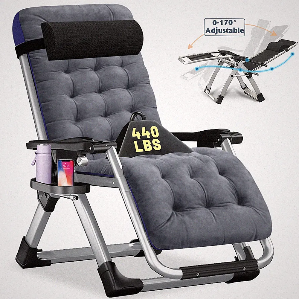 MOPHOTO Zero Gravity Chair Adjustable Chair Reclining Chair W/Cup Holder+Mat