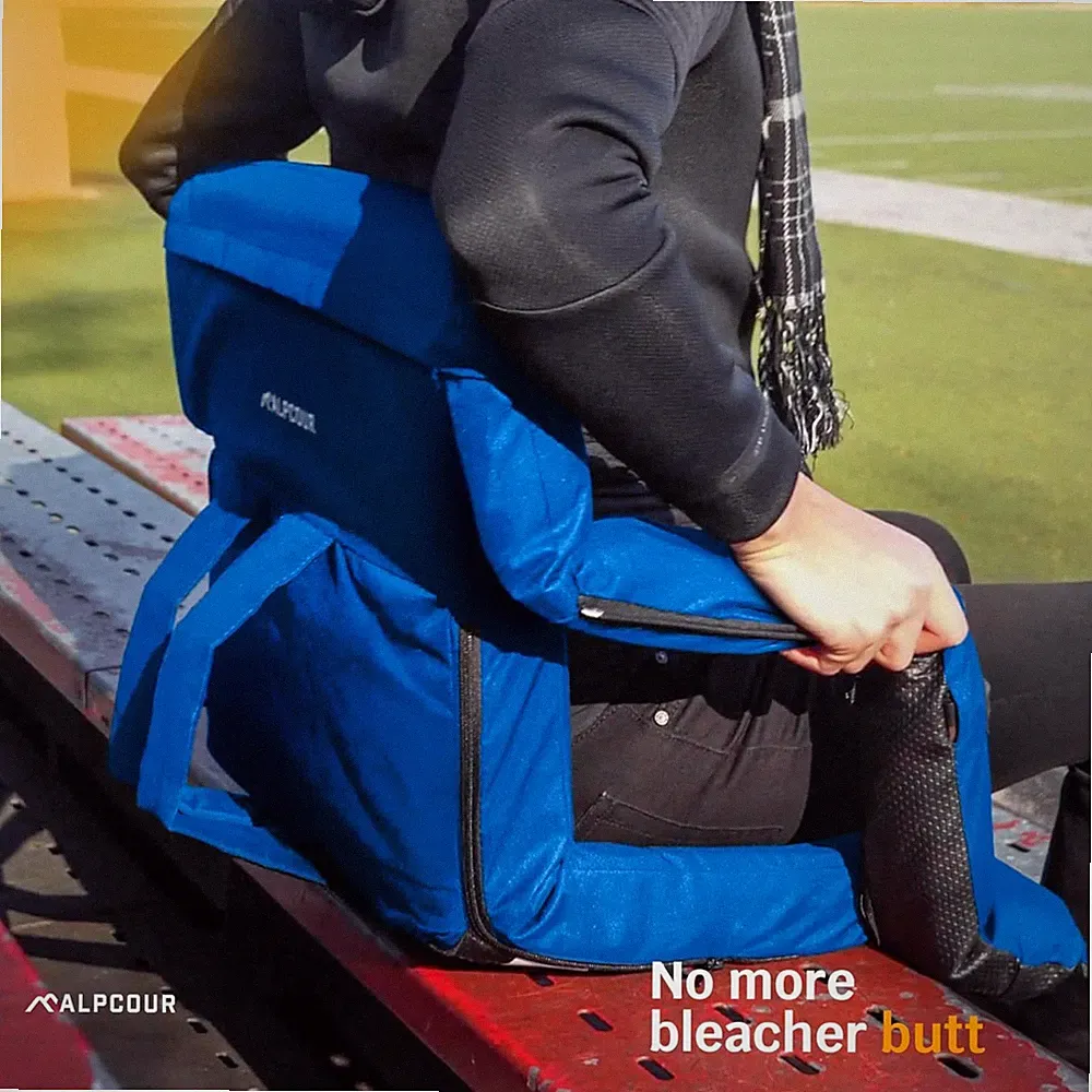 Portable Reclining Bleacher Seat - Comfortable & Compact